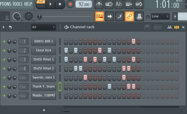 The FL Studio channel rack is so easy to use