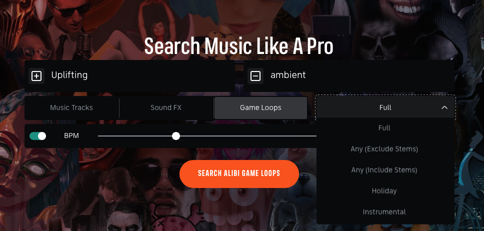 Search music like a pro with ALIBI Music's Smart Search Tools